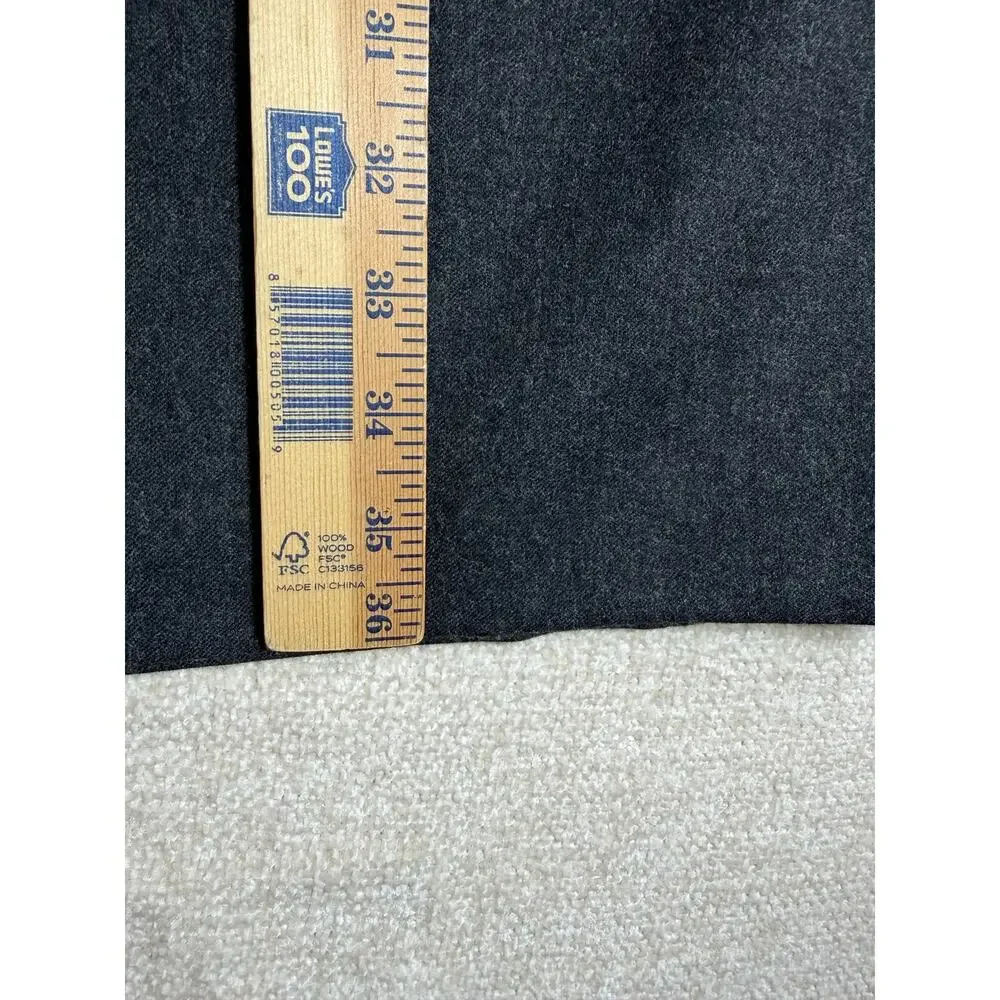 Talbots Women Gray 12 100% Wool A-Line Minimalist Classic Lined Midi Skirt